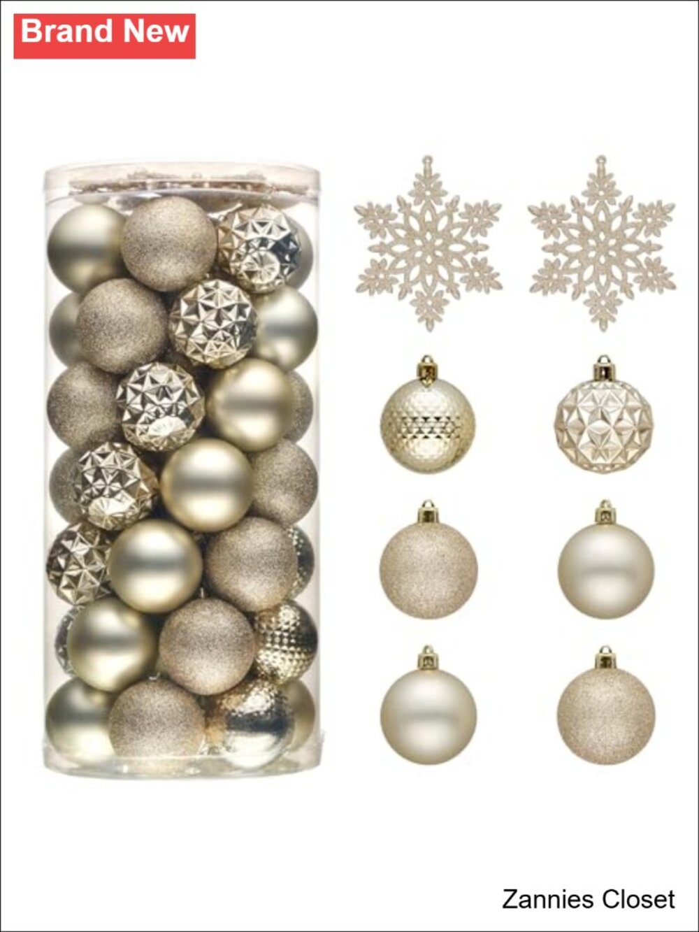 🎄 50ct Shatterproof Christmas Ball Ornaments 2 Inches Plastic